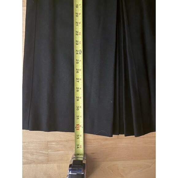 VTG Escada Black Wool Pleat Maxi Skirt 40 US 8 - Picture 2 of 5